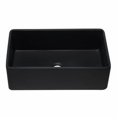 ALFI 33" Reversible Single Fireclay Farmhouse Kitchen Sink - AB3320SB
