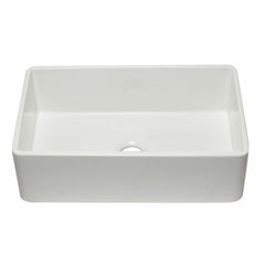 ALFI 33" Reversible Single Fireclay Farmhouse Kitchen Sink - AB3320SB