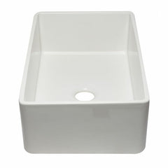 ALFI 33" Reversible Single Fireclay Farmhouse Kitchen Sink - AB3320SB