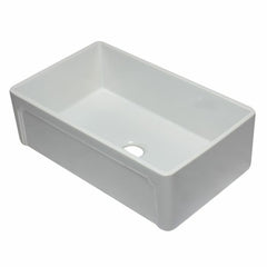 ALFI 33" Reversible Single Fireclay Farmhouse Kitchen Sink - AB3320SB