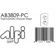 ALFI Round Knob 1 Way Thermostatic Shower Mixer - AB3809