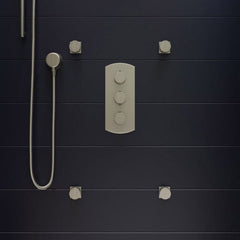 ALFI 3-Way Thermostatic Valve Shower Mixer Round Knobs - AB4001