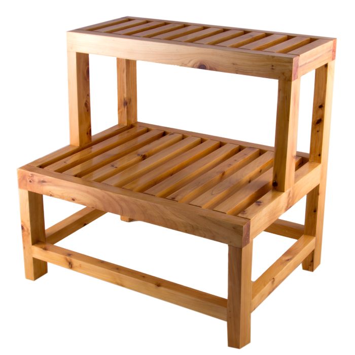 ALFI 20" Double Wooden Stepping Stool - AB4402