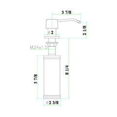 ALFI Solid Stainless Steel Single Hole Soap Dispenser Pump - AB5004