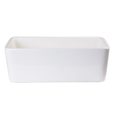 ALFI 23'' Fireclay Single Bowl Farmhouse Apron Kitchen Sink - AB503