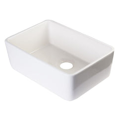 ALFI 23'' Fireclay Single Bowl Farmhouse Apron Kitchen Sink - AB503