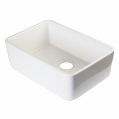 ALFI  24" Single Bowl Fireclay Undermount Kitchen Sink - AB503UM