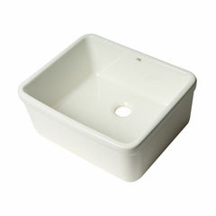 ALFI 20" White One Bowl Apron Fireclay Farmhouse Kitchen Sink - AB507