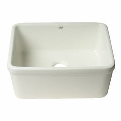 ALFI 20" White One Bowl Apron Fireclay Farmhouse Kitchen Sink - AB507