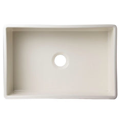 ALFI 30" Single Bowl Smooth Panel Fireclay Farmhouse Kitchen Sink - AB510