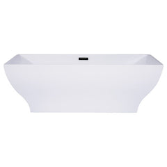 ALFI 67" White Rectangular Acrylic Free Standing Soaking Bathtub - AB8840