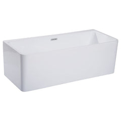 ALFI 67" White Rectangular Acrylic Free Standing Soaking Bathtub - AB8859