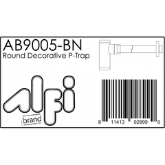 ALFI Solid Brass Round Modern Decorative Bottle P-Trap - AB9005
