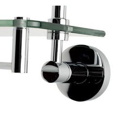 ALFI Polished Chrome Wall Mounted Double Glass Shower Shelf Bathroom Accessory - AB9549