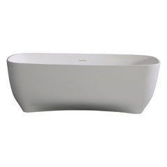 ALFI 67" White Matte Solid Surface Resin Bathtub - AB9980