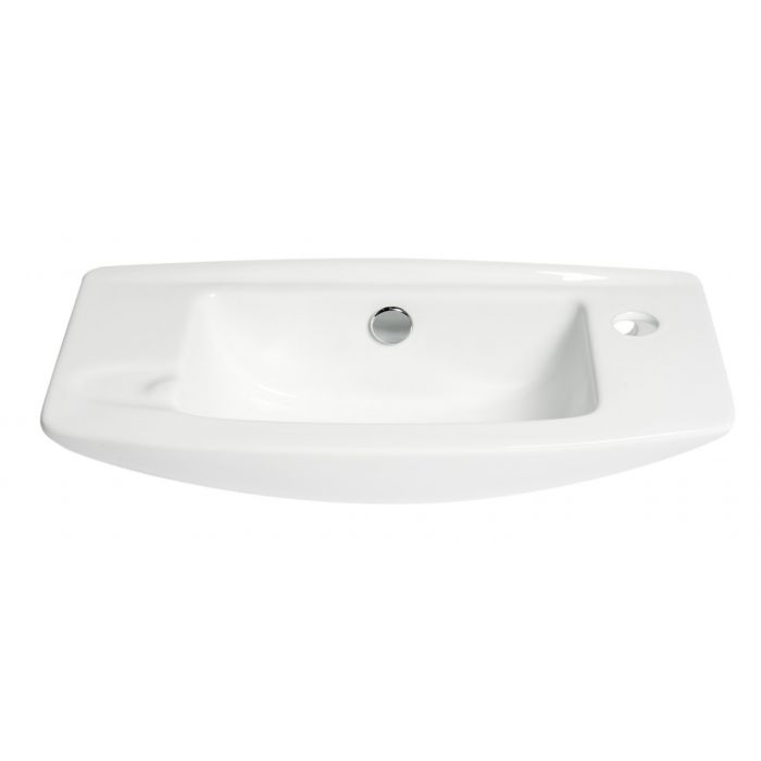 ALFI  20" White  Small Wall Mounted Ceramic Sink with Faucet Hole - ABC115