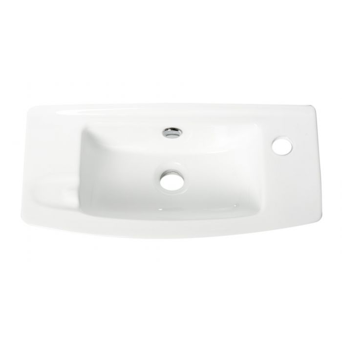 ALFI  20" White  Small Wall Mounted Ceramic Sink with Faucet Hole - ABC115