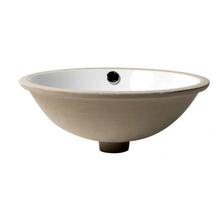 ALFI 17" White  Round Undermount Ceramic Sink - ABC601