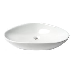 ALFI  23" White Fancy Above Mount Ceramic Sink - ABC914