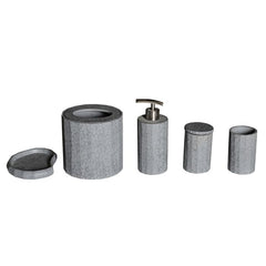 ALFI  5 Piece Solid Concrete Gray Matte Bathroom Accessory Set - ABCO1022