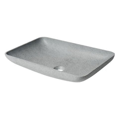 ALFI 23" Rectangular Solid Concrete Gray Matte Above Mount Bathroom Sink - ABCO23R