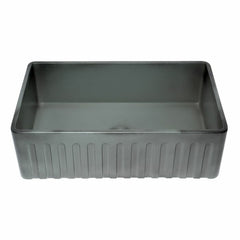ALFI 33" Fireclay Farmhouse Kitchen Sink In Concrete Color - ABCO3320SB
