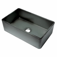 ALFI 33" Fireclay Farmhouse Kitchen Sink In Concrete Color - ABCO3320SB