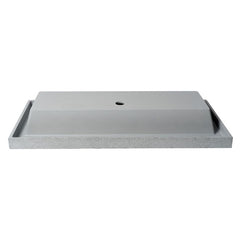 ALFI 40" Solid Concrete Gray Matte Trough Sink for the Bathroom - ABCO40TR