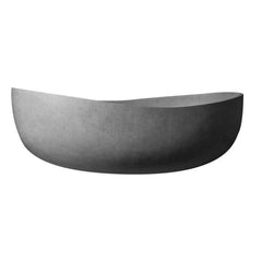 ALFI 63" Solid Concrete Gray Matte Oval Bathtub - ABCO63TUB