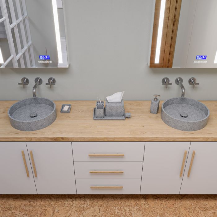 ALFI Solid Concrete Gray Matte Cap Bathroom Sink Drain - ABCO7055