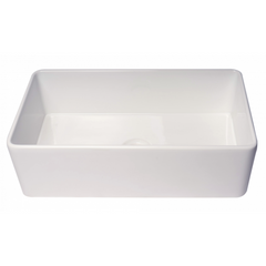 ALFI 33" x 18" Smooth Apron  Single Bowl Fireclay Farm Sink - ABF3318S