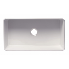 ALFI 33" x 18" Smooth Apron  Single Bowl Fireclay Farm Sink - ABF3318S