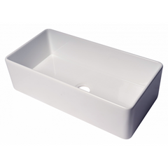 ALFI 36" x 18" Smooth Apron  Single Bowl Fireclay Farm Sink - ABF3618