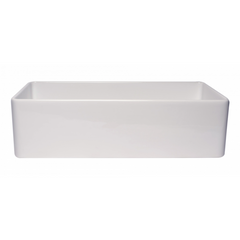 ALFI 36" x 18" Smooth Apron  Single Bowl Fireclay Farm Sink - ABF3618