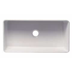 ALFI 36" x 18" Smooth Apron  Single Bowl Fireclay Farm Sink - ABF3618