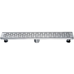 ALFI 24" Stainless Steel Linear Shower Drain with Groove Holes - ABLD24C