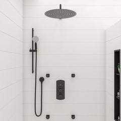 ALFI 8" x 36" Black or White Matte Stainless Steel Triple Shelf Shower Niche - ABNC0836