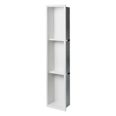 ALFI 8" x 36" Black or White Matte Stainless Steel Triple Shelf Shower Niche - ABNC0836