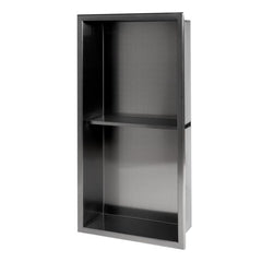 ALFI 12" x 24" Stainless Steel Vertical Double Shelf Shower Niche - ABNP1224