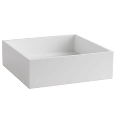 ALFI 14" Square White Matte Solid Surface Resin Sink - ABRS14S