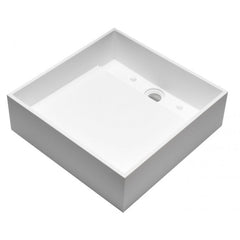 ALFI 14" Square White Matte Solid Surface Resin Sink - ABRS14S