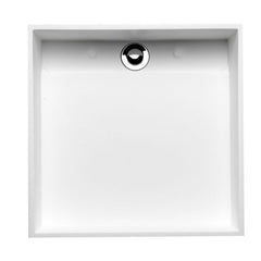 ALFI 14" Square White Matte Solid Surface Resin Sink - ABRS14S