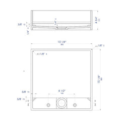 ALFI 14" Square White Matte Solid Surface Resin Sink - ABRS14S