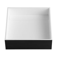 ALFI 14" Black Matte Square Solid Surface Resin Sink - ABRS14SBM