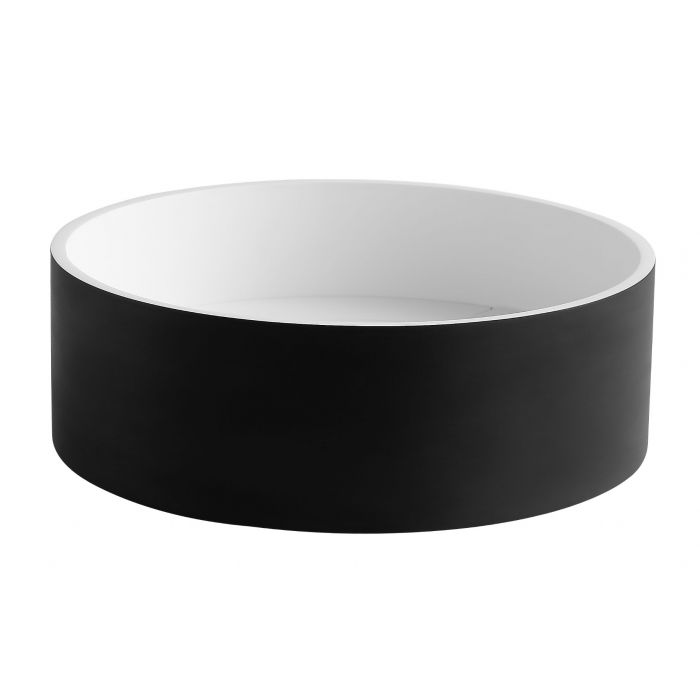 ALFI 15" Black Matte  Round Solid Surface Resin Sink - ABRS15RBM