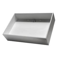 ALFI 20" x 14" White Matte Solid Surface Resin Sink - ABRS2014