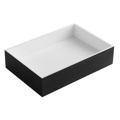 ALFI  20" x 14" Black Matte Solid Surface Resin Sink - ABRS2014BM