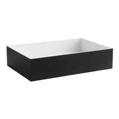 ALFI  20" x 14" Black Matte Solid Surface Resin Sink - ABRS2014BM