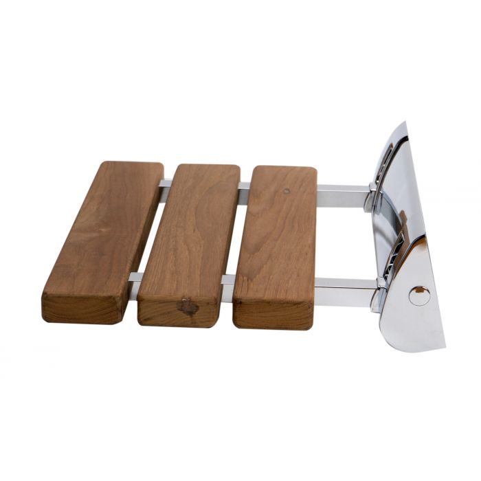 ALFI 14" Folding Teak Wood Shower Seat Bench - ABS14