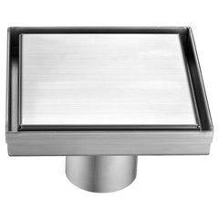 ALFI  5"x5" Square Stainless Shower Drain w/ Solid Cover - ABSD55B